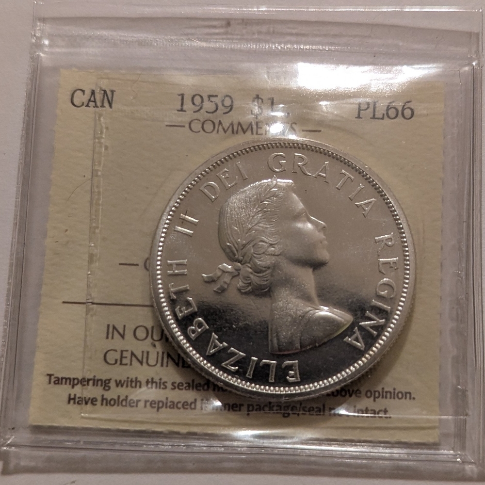 1959 Canadian Silver Dollar Coin